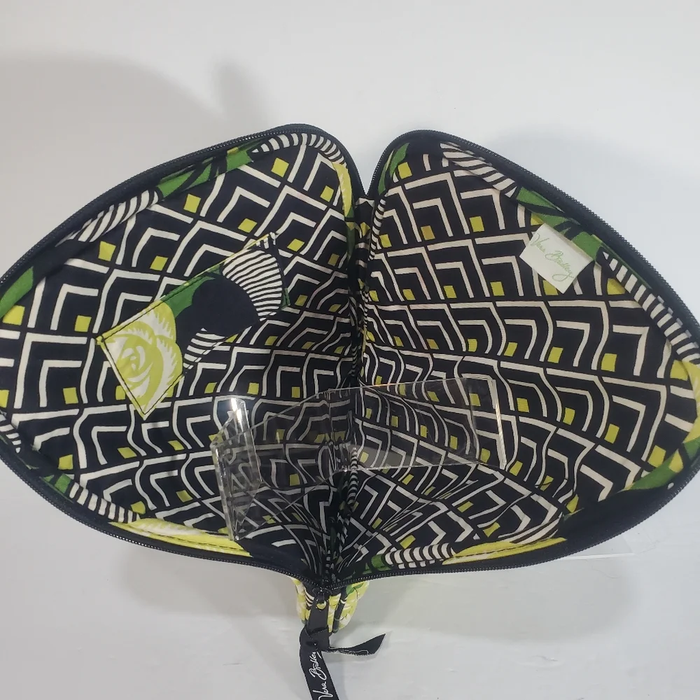 Vera Bradley Yellow Black Neon Rose Case Sleeve for iPad or Tablet